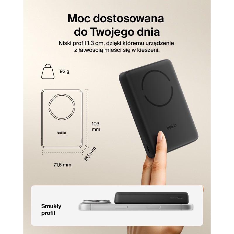 Belkin BoostCharge Powerbank 10 000 mAh, magnetyczny 7,5 W, … | PartsPC.pl