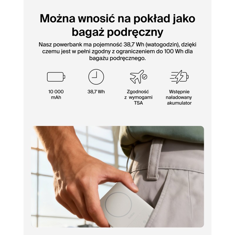 Belkin BoostCharge Powerbank 10 000 mAh, magnetyczny 7,5 W, … | PartsPC.pl