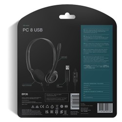 EPOS Słuchawka stereo PC 8 USB do komputera z pilotem | PartsPC.pl