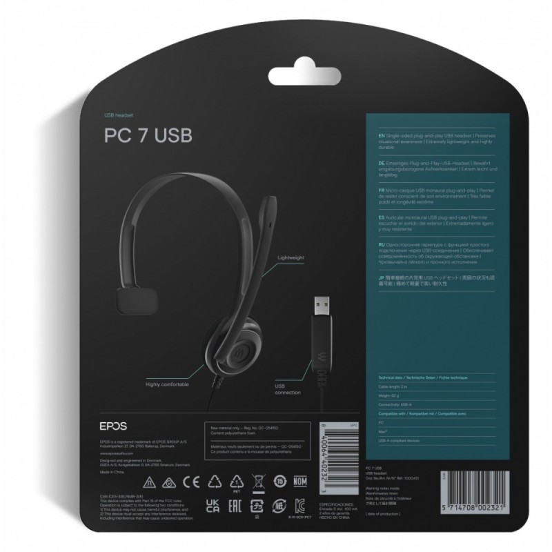 EPOS PC7 USB Słuchawka multimedialna | PartsPC.pl