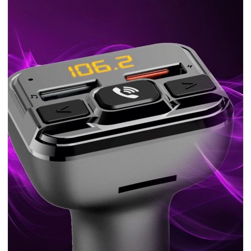 Transmter FM z bluetooth z ładowarką 18W | PartsPC.pl