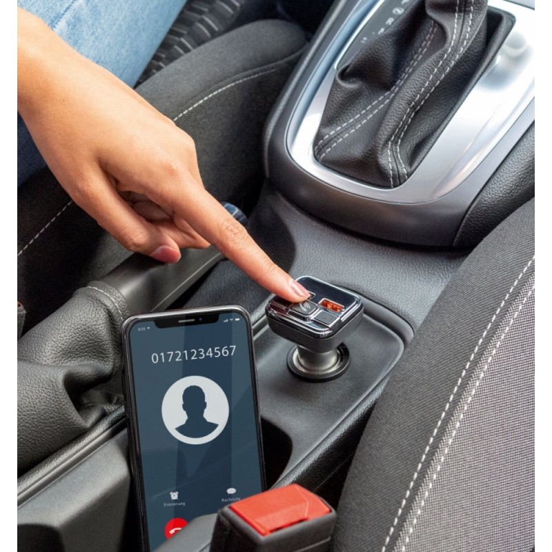 Transmter FM z bluetooth z ładowarką 18W | PartsPC.pl