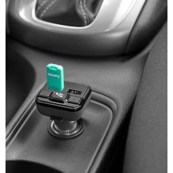 Transmter FM z bluetooth z ładowarką 18W | PartsPC.pl