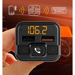 Transmter FM z bluetooth z ładowarką 18W | PartsPC.pl