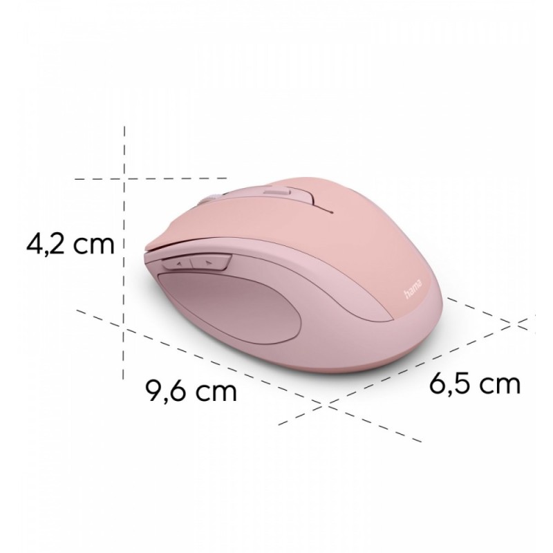 Mysz bezprzewodowa WM-400 różowa | PartsPC.pl