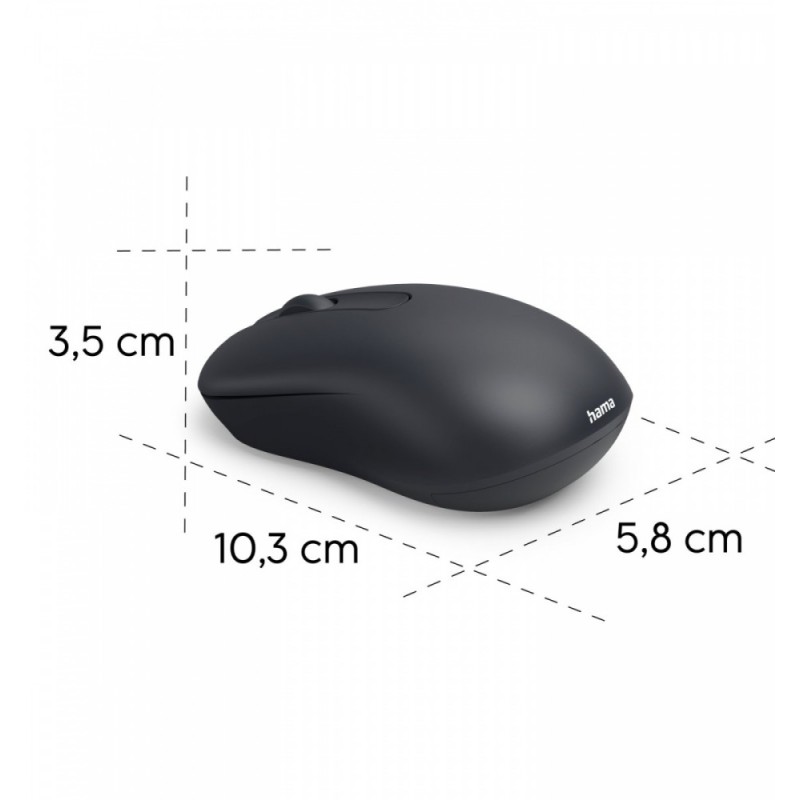 Mysz bezprzewodowa WM-100 czarna | PartsPC.pl