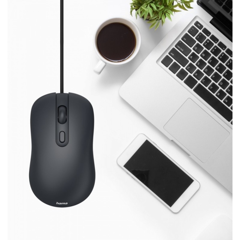 Mysz przewodowa usb-C CM-200 czarna | PartsPC.pl