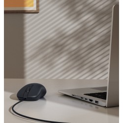 Mysz przewodowa usb-C CM-200 czarna | PartsPC.pl
