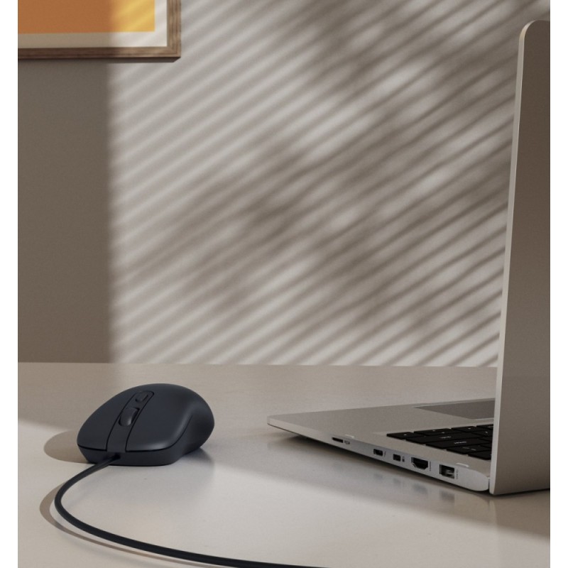 Mysz przewodowa usb-C CM-200 czarna | PartsPC.pl