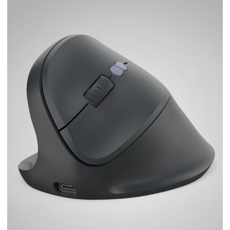 Mysz ergonomiczna EWM-600 czarna dla leworęcznych | PartsPC.pl