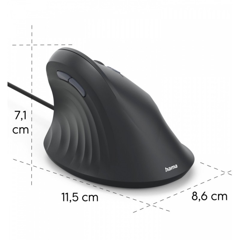 Mysz ergonomiczna przewodowa ECM-500 | PartsPC.pl
