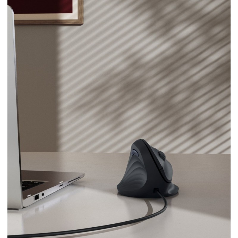 Mysz ergonomiczna przewodowa ECM-500 dla leworęcznych | PartsPC.pl