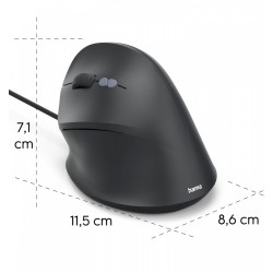 Mysz ergonomiczna przewodowa ECM-500 dla leworęcznych | PartsPC.pl