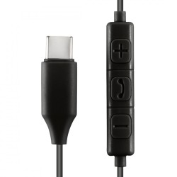 Słuchawki dokanałowe Calm usb-c czarne | PartsPC.pl