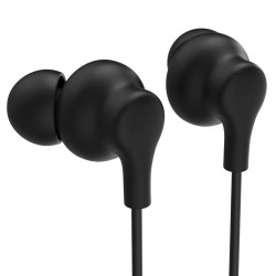 Słuchawki douszne Curly USB-C czarne | PartsPC.pl