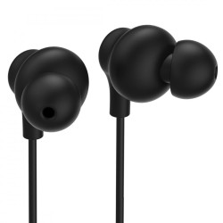 Słuchawki douszne Curly USB-C czarne | PartsPC.pl