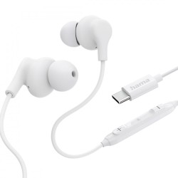 Słuchawki douszne Curly USB-C białe | PartsPC.pl