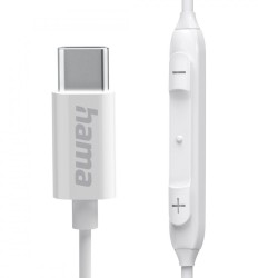 Słuchawki douszne Curly USB-C białe | PartsPC.pl