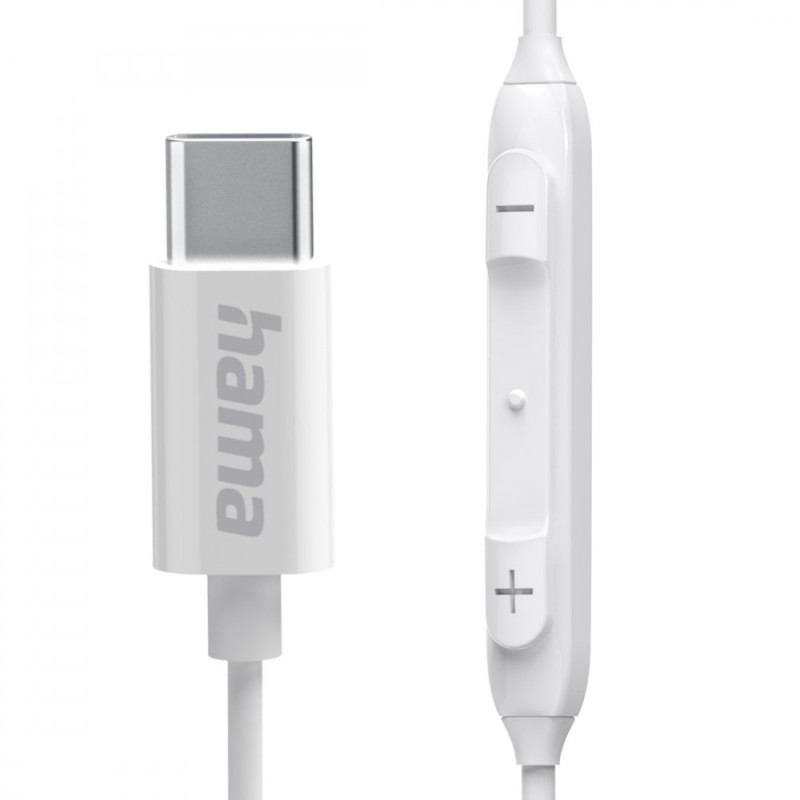 Słuchawki douszne Curly USB-C białe | PartsPC.pl