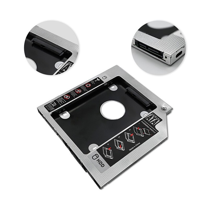 Kieszeń Qoltec na drugi dysk 2.5 HDD | 9.5 mm | PartsPC.pl