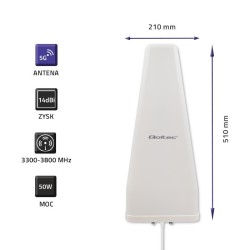 Antena 5G LTE DUAL | 14 dBi | Zewnętrzna | PartsPC.pl