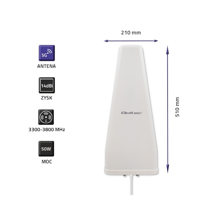 Antena 5G LTE DUAL | 14 dBi | Zewnętrzna | PartsPC.pl