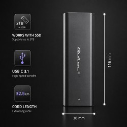 Obudowa/kieszeń Qoltec do dysków M.2 SATA SSD | NGFF | USB t… | PartsPC.pl