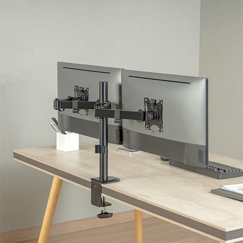Uchwyt na 2 monitory 17-32 cale, max 2x9kg | PartsPC.pl
