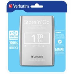 Dysk zewnętrzny Verbatim 1TB Store 'n' Go 2.5" srebrny USB 3… | PartsPC.pl