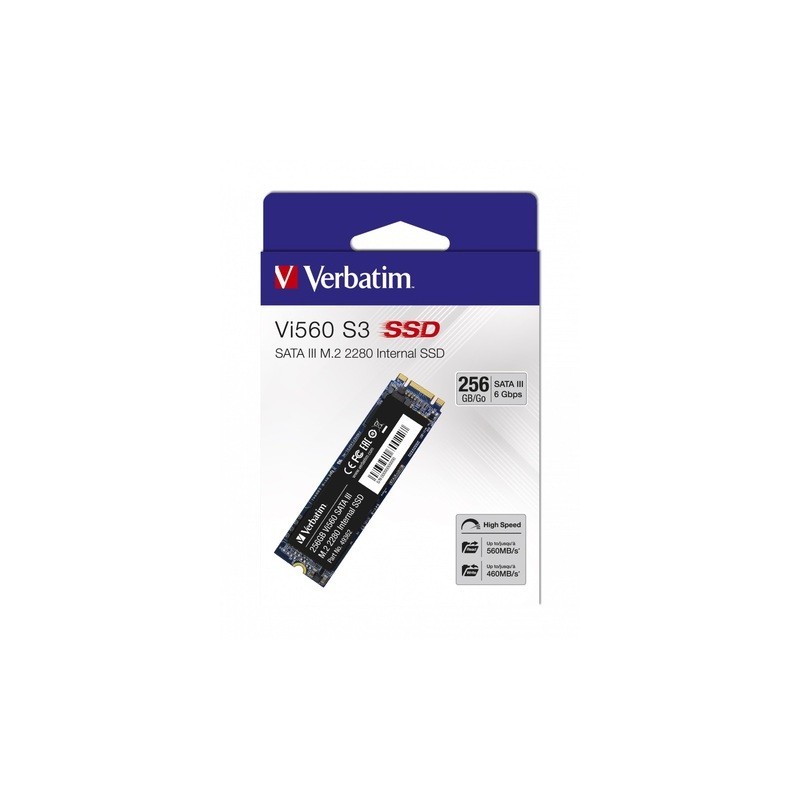 Dysk SSD wewnętrzny Verbatim Vi560 S3 256GB M.2 2280 SATA