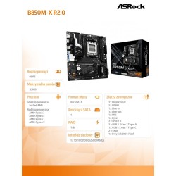 Płyta ASRock B850M-X R2.0 /AMD B850/DDR5/SATA3/M.2/USB3.0/PC… | PartsPC.pl