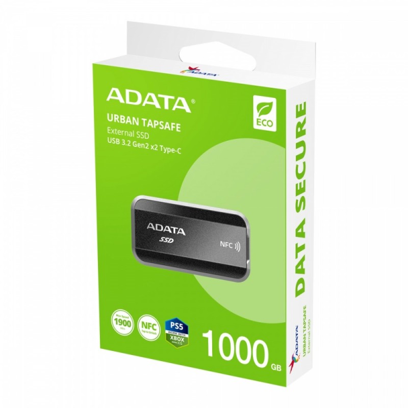 Dysk zewnętrzny SSD URBAN TAPSAFE 1TB USB3.2C 1.9G/1.9G | PartsPC.pl