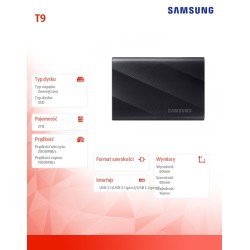 Dysk SSD zewnętrzny Samsung T9 Portable 2TB (2000/1950 MB/s) USB 3.2 Black