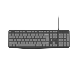 Klawiatura przewodowa Natec Nautilus US slim czarno-szara | PartsPC.pl