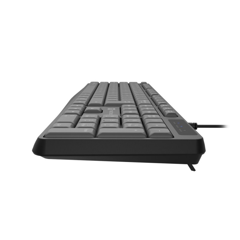 Klawiatura przewodowa Natec Nautilus US slim czarno-szara | PartsPC.pl