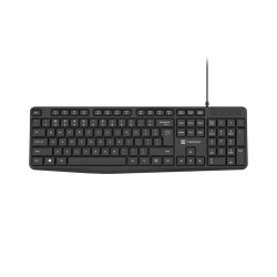 Klawiatura przewodowa Natec Nautilus US slim czarna | PartsPC.pl