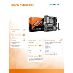 Gigabyte Płyta główna B860M DS3H WIFI6E | PartsPC.pl
