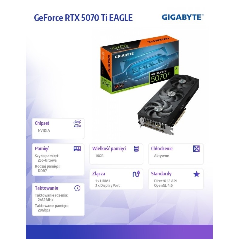 Gigabyte Karta graficzna GeForce RTX 5070 Ti EAGLE OC SFF 16… | PartsPC.pl