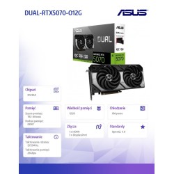 Asus Karta graficzna GeForce RTX 5070 DUAL 12GB GDDR7 192BIT… | PartsPC.pl