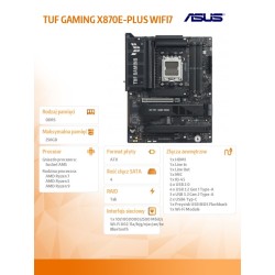 Płyta Asus TUF GAMING X870E-PLUS WIFI7 /AMD | PartsPC.pl