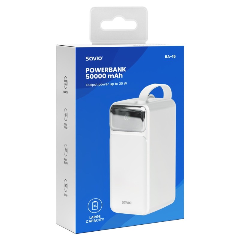 Powerbank BA-15 50000 mAh biały | PartsPC.pl