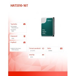 Synology HAT3310-16T | dysk 3.5'' SATA HDD o pojemności 16TB serii Plus