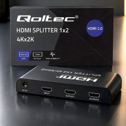 Rozdzielacz aktywny Qoltec Splitter 2 x HDMI 4K x 2K |... | PartsPC.pl