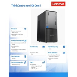 Komputer ThinkCentre Neo 50t G5 TWR 12UD000YPB W11Pro i5-144… | PartsPC.pl