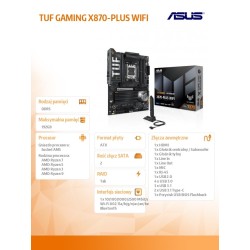 Płyta Asus TUF GAMING X870-PLUS WIFI /AMD | PartsPC.pl