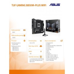 Asus Płyta główna TUF GAMING B850M-PLUS WIFI | PartsPC.pl