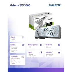 Karta VGA Gigabyte AORUS GeForce RTX 5080 MASTER ICE 16G 16G… | PartsPC.pl