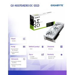 Karta VGA Gigabyte GeForce RTX 5070 AERO OC 12G 12GB GDDR7 1… | PartsPC.pl