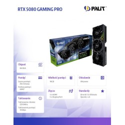 Karta VGA Palit GeForce RTX 5080 GamingPro 16GB GDDR7 256bit… | PartsPC.pl