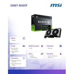 Karta VGA MSI GeForce RTX 5060 Ti 16G VENTUS 2X OC PLUS 16GB… | PartsPC.pl